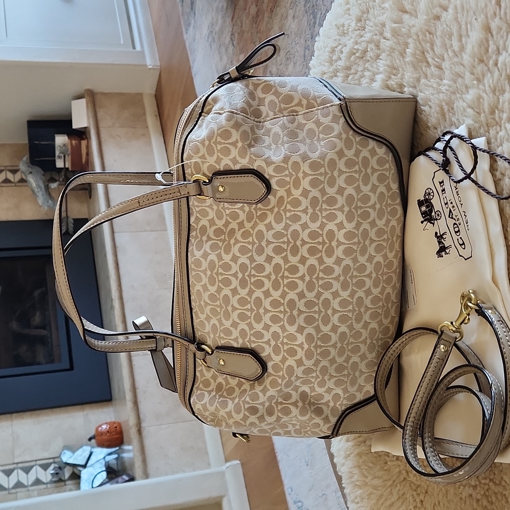 NWT Coach Pop Signature East West Satchel Bag 🤎👜💜 - Picture 8 of 16